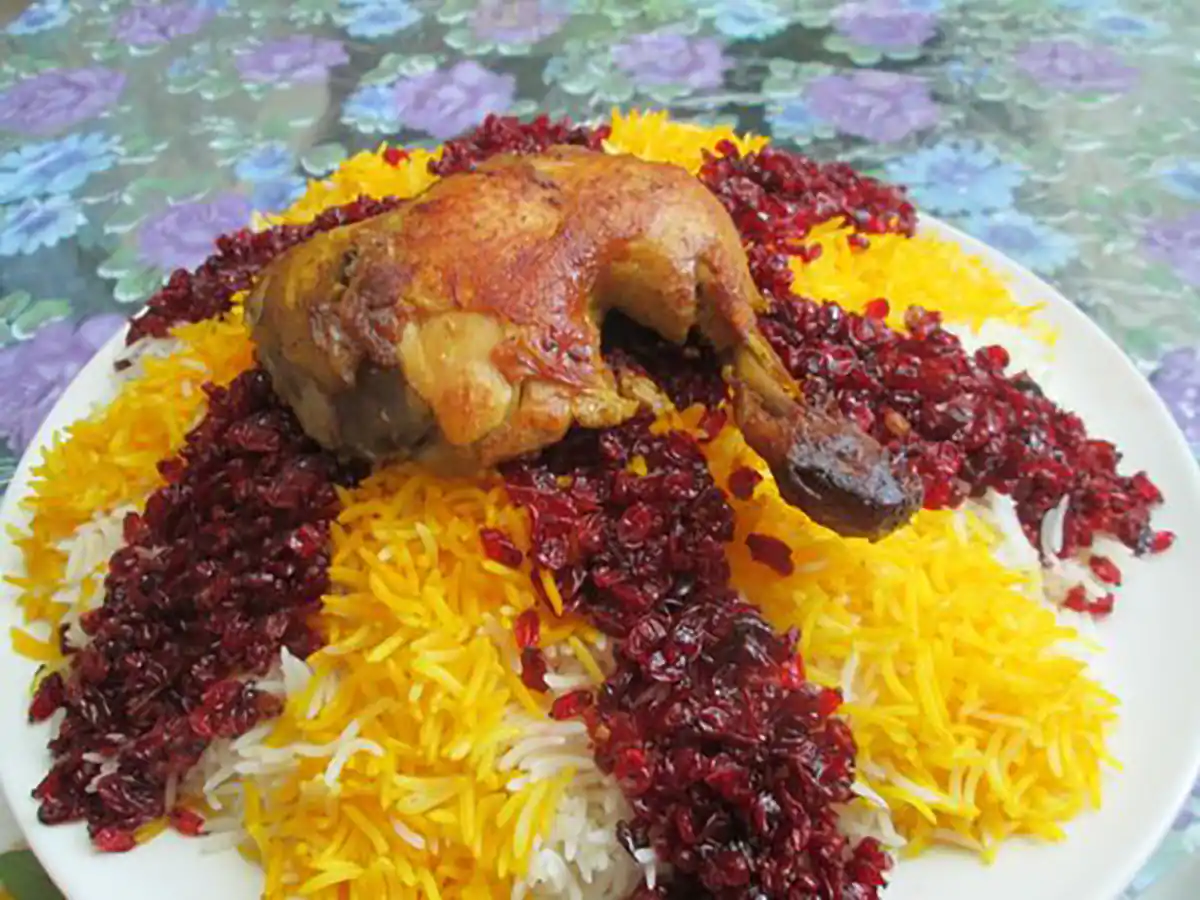 دیزاین زرشک پلو با مرغ