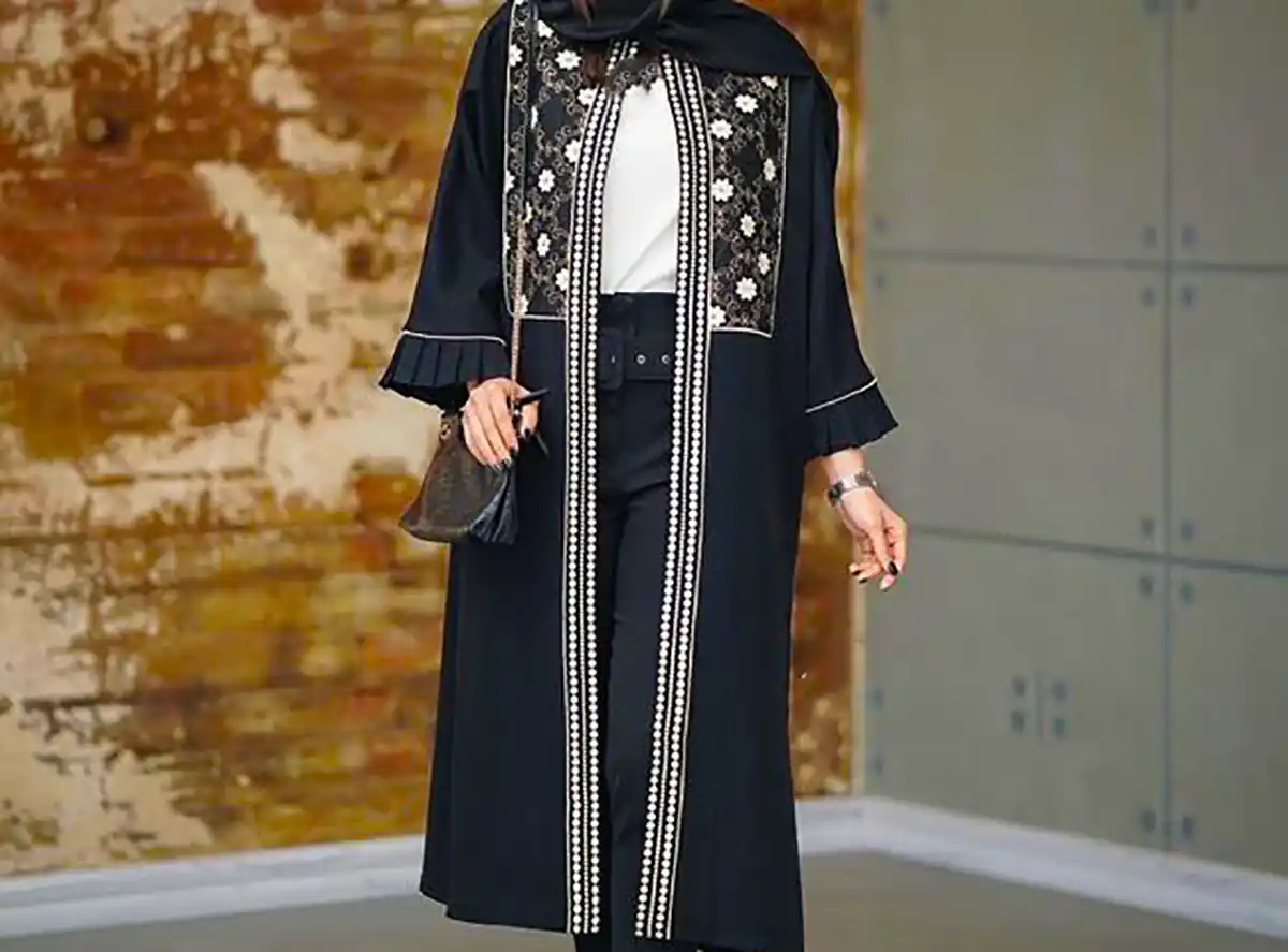 مانتو مشکی مجلسی لوکس
