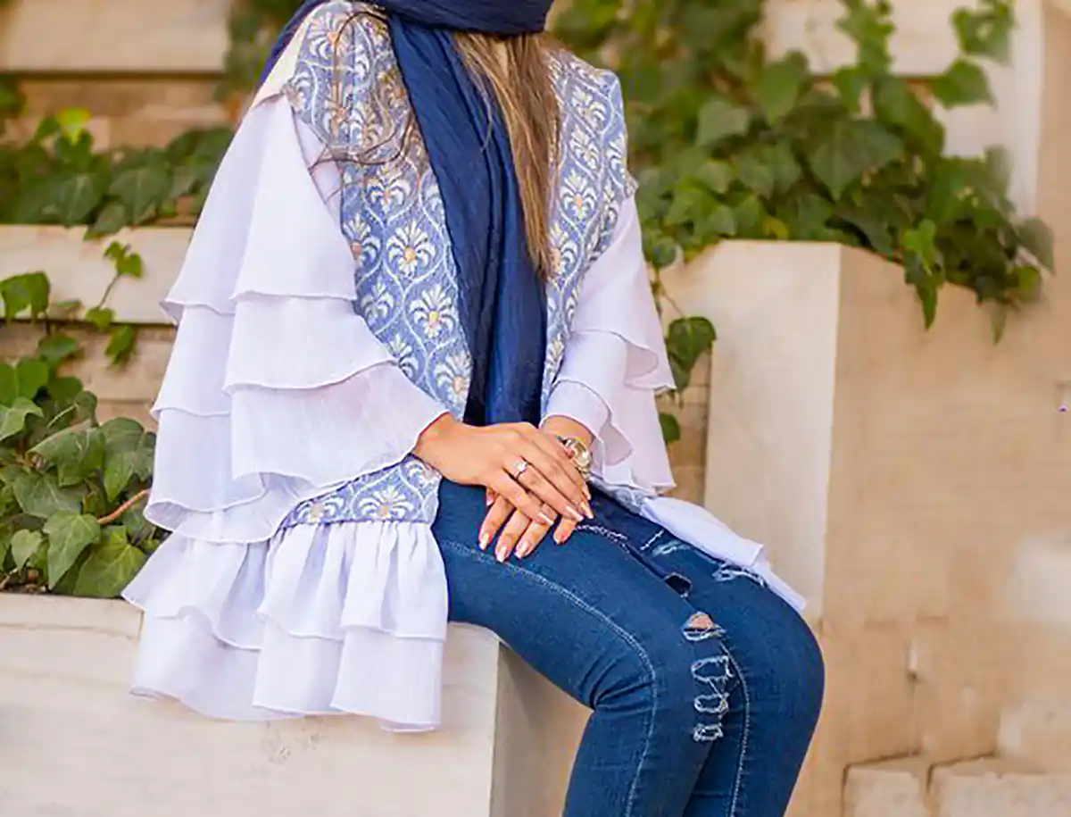 مانتو سفید باکلاس تابستانی