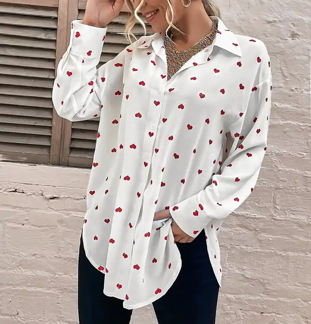 شومیز قلبی زنانه