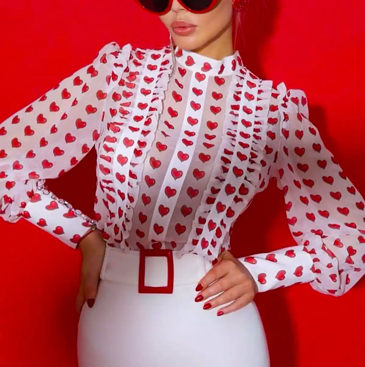 شومیز قلبی زنانه