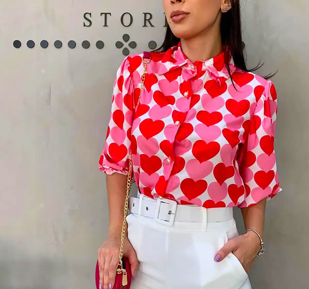 شومیز قلبی زنانه