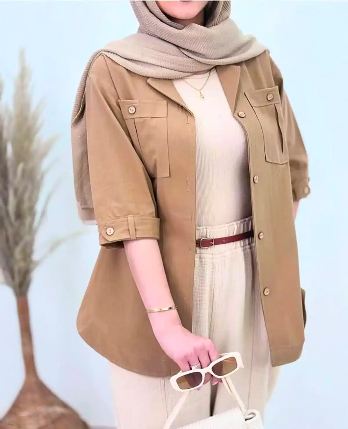 شومیز مانتویی کتان