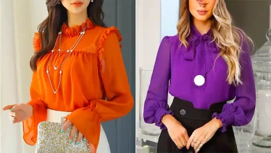 شومیز رنگی کرپ شیک