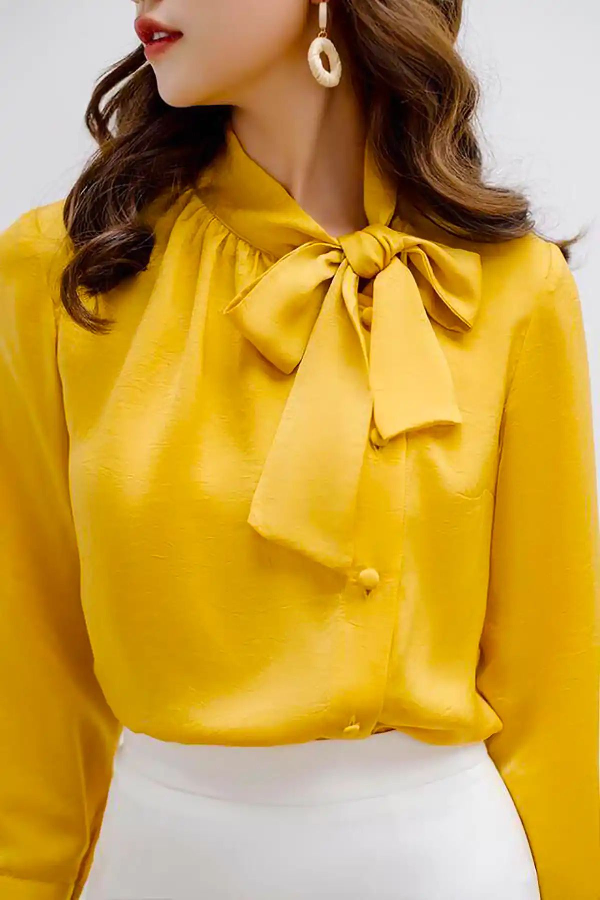 شومیز زرد زنانه