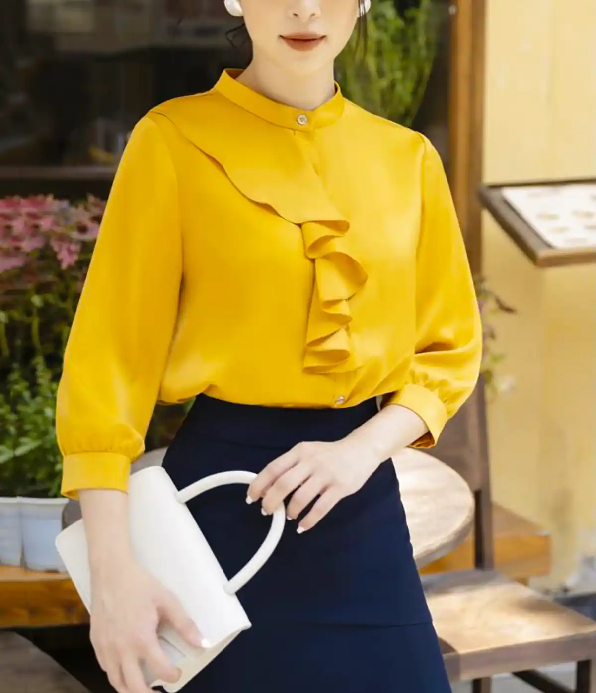 شومیز زرد زنانه