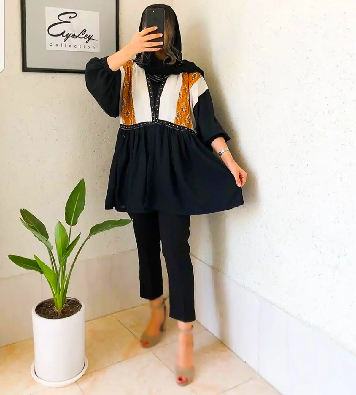 استایل مانتو مشکی زنانه