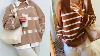 بلوز بافت راه راه