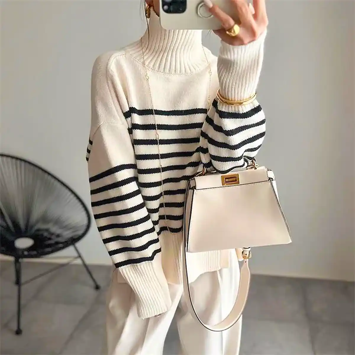 بلوز بافت راه راه