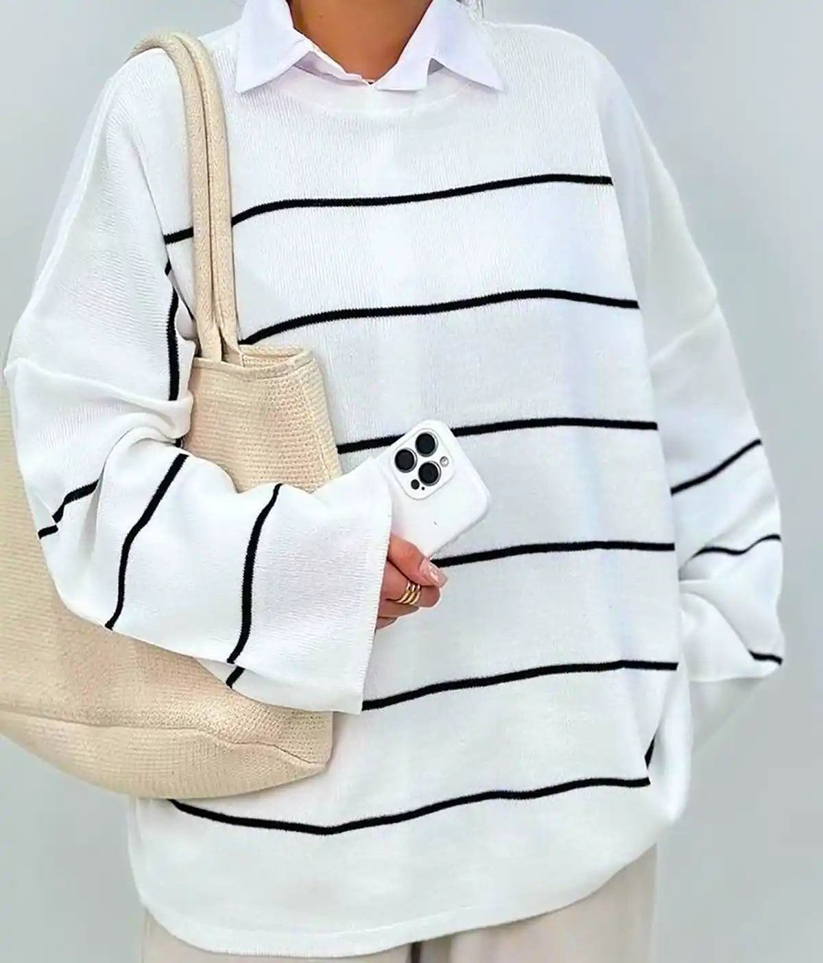 بلوز بافت راه راه