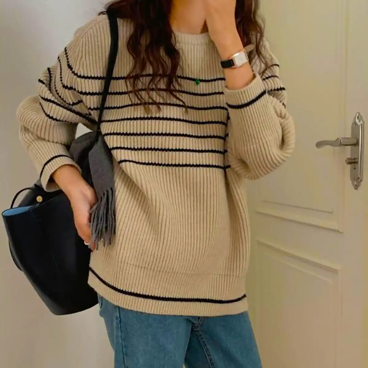 بلوز بافت راه راه