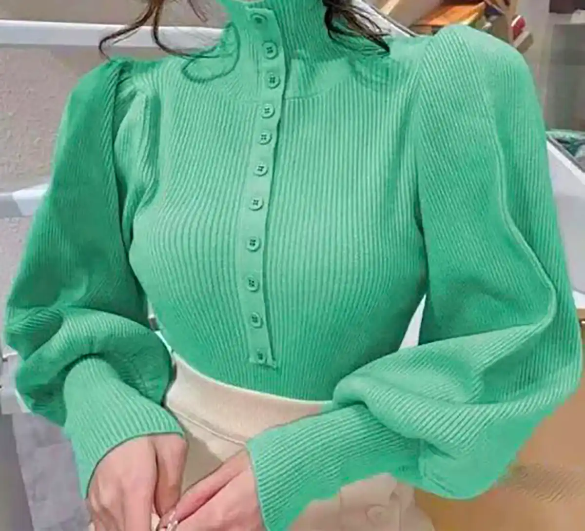 بلوز بافت رنگی پاییزی