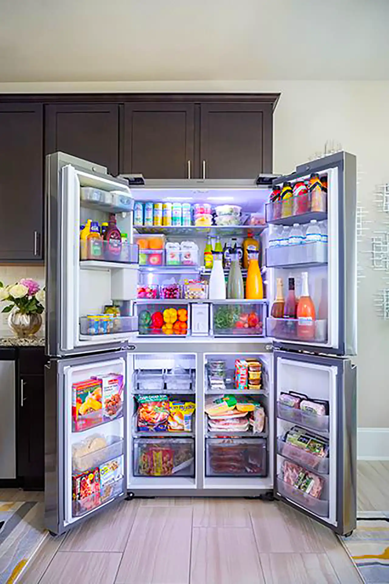 چیدمان داخل یخچال