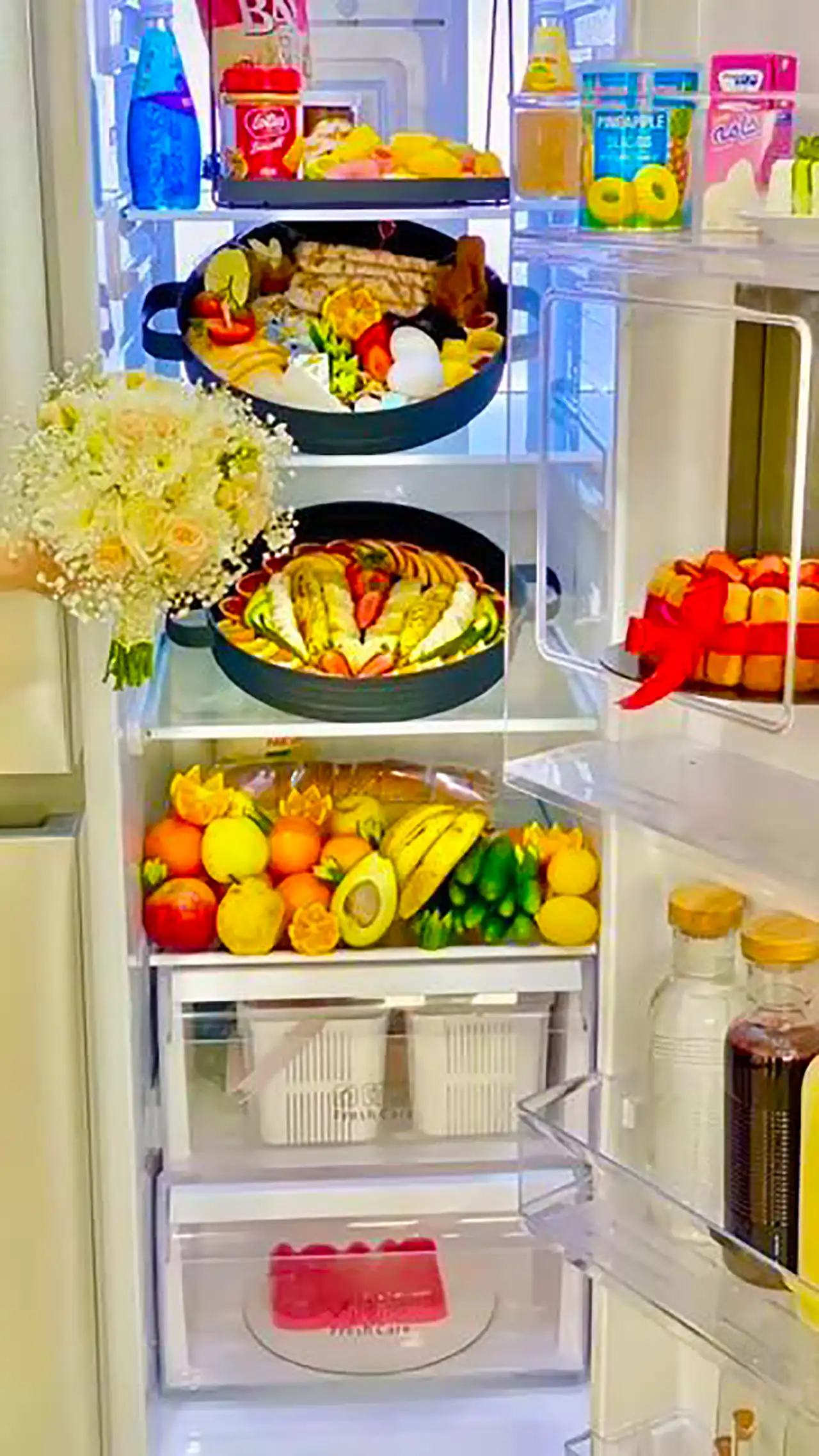 چیدمان داخل یخچال