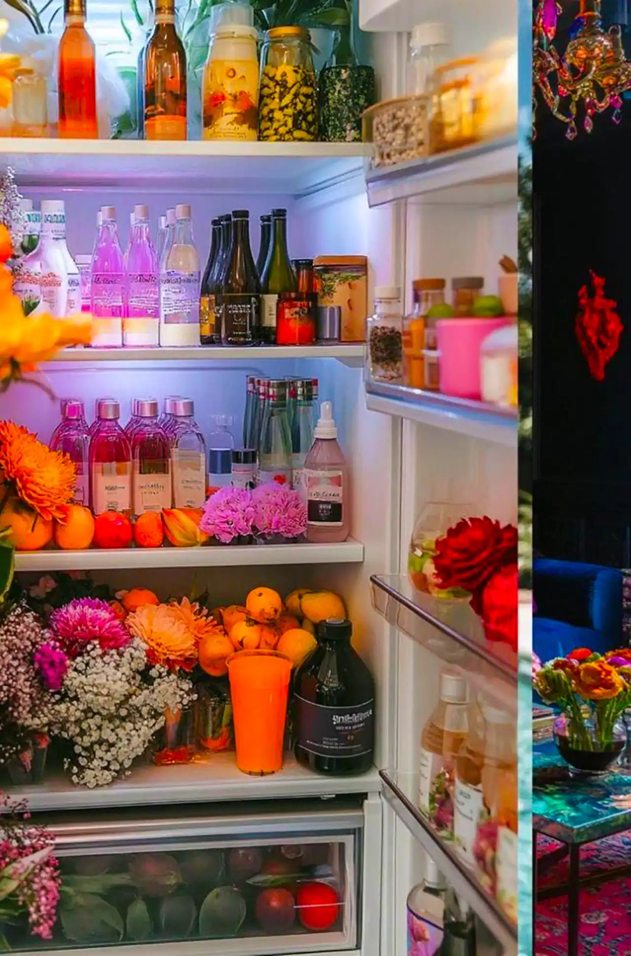 چیدمان داخل یخچال