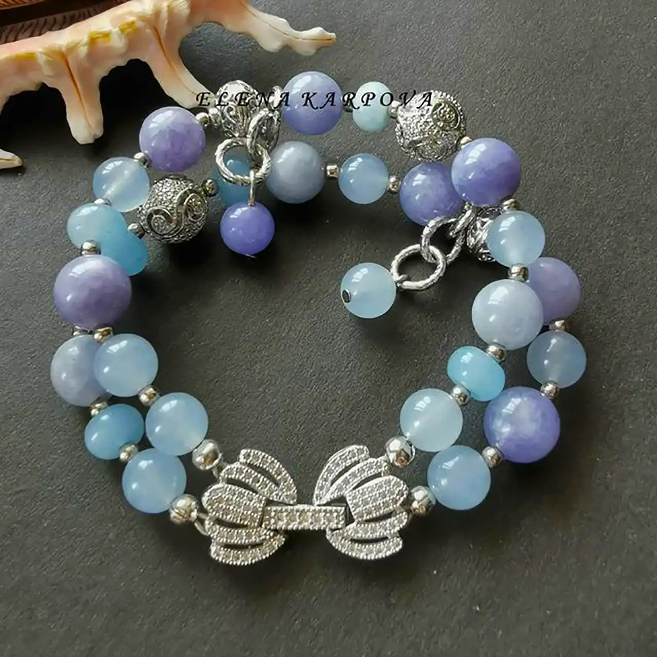 دستبند سنگی دخترانه