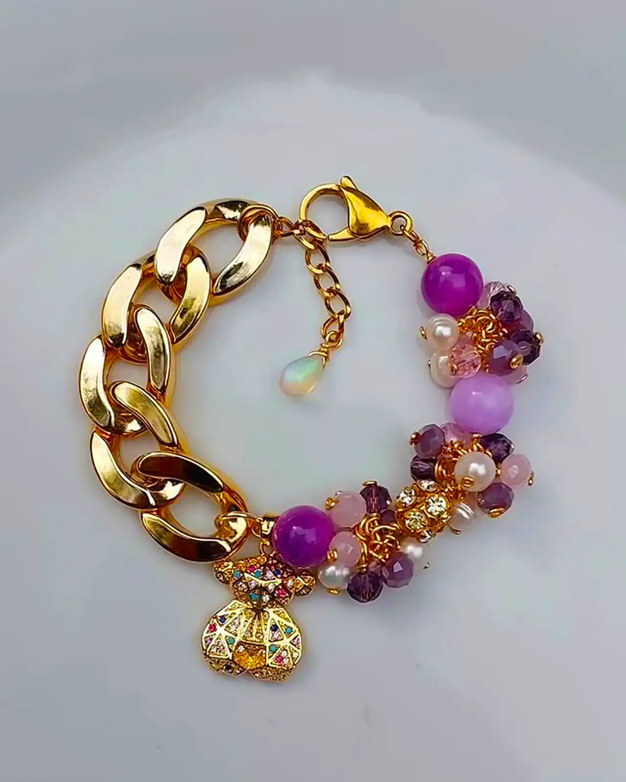 دستبند سنگی دخترانه