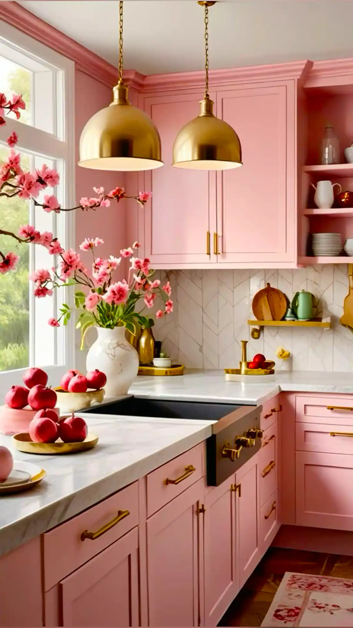 دکور صورتی آشپزخانه