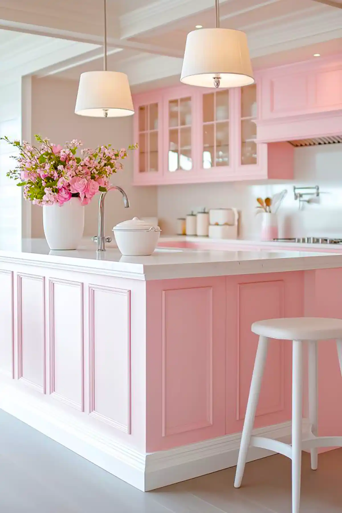 دکور صورتی آشپزخانه
