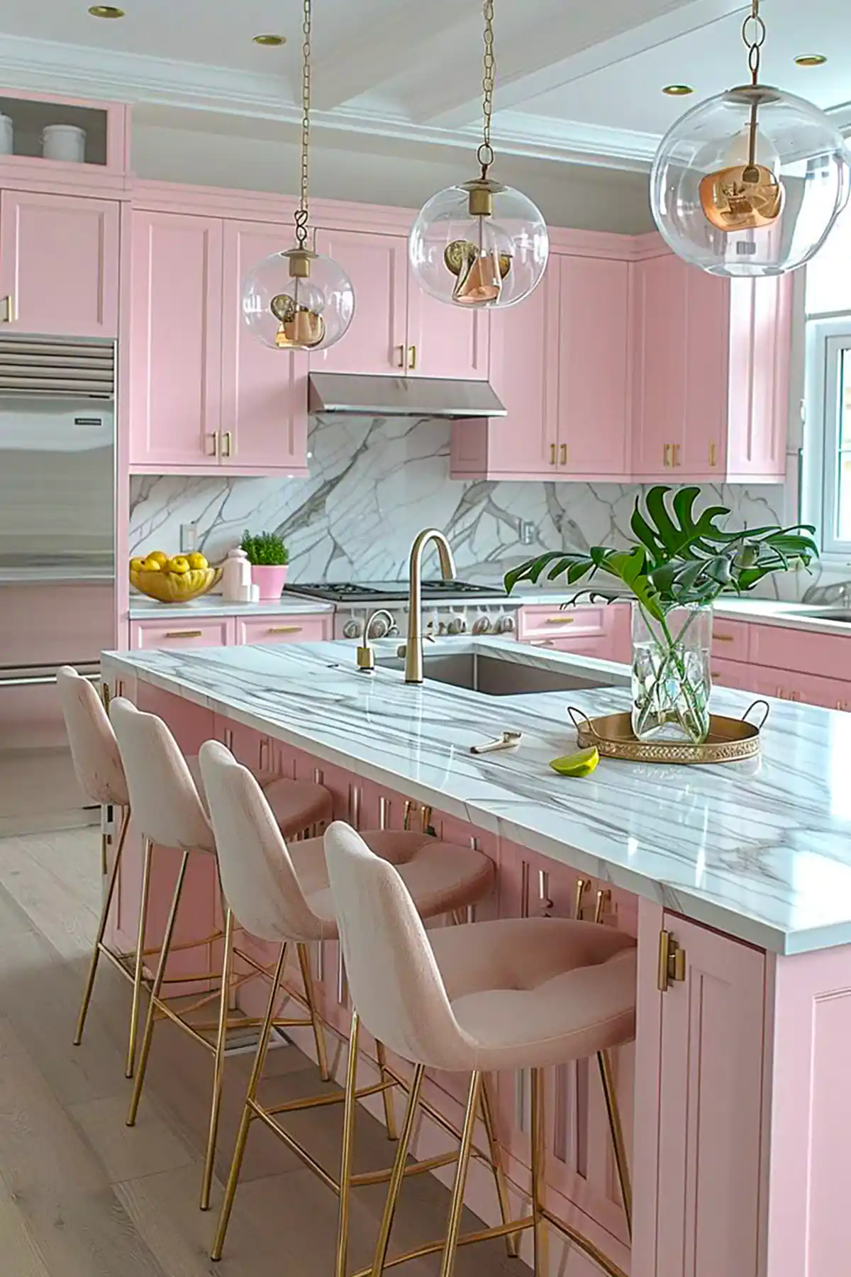 دکور صورتی آشپزخانه