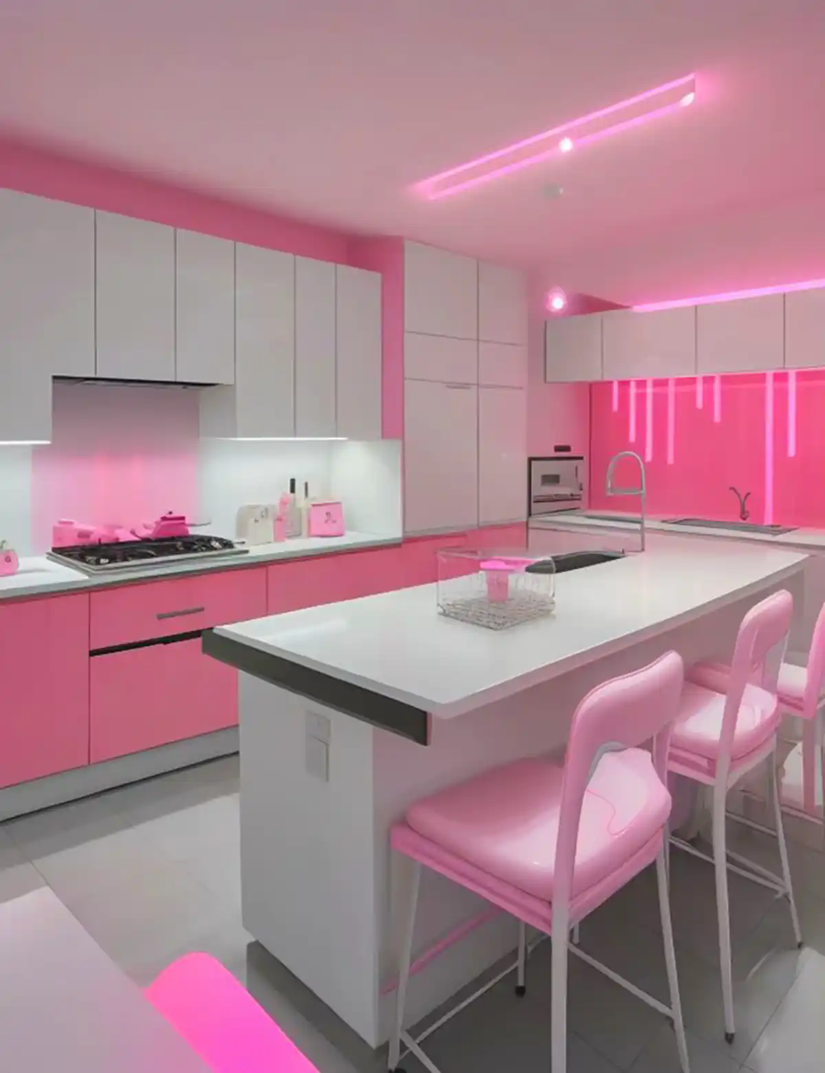 دکور صورتی آشپزخانه