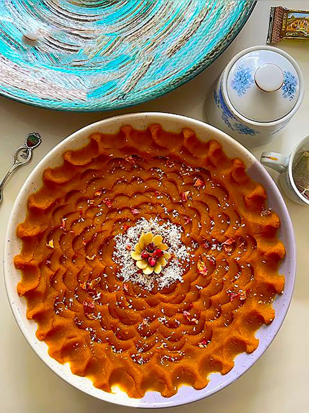 دیزاین حلوا زعفرانی