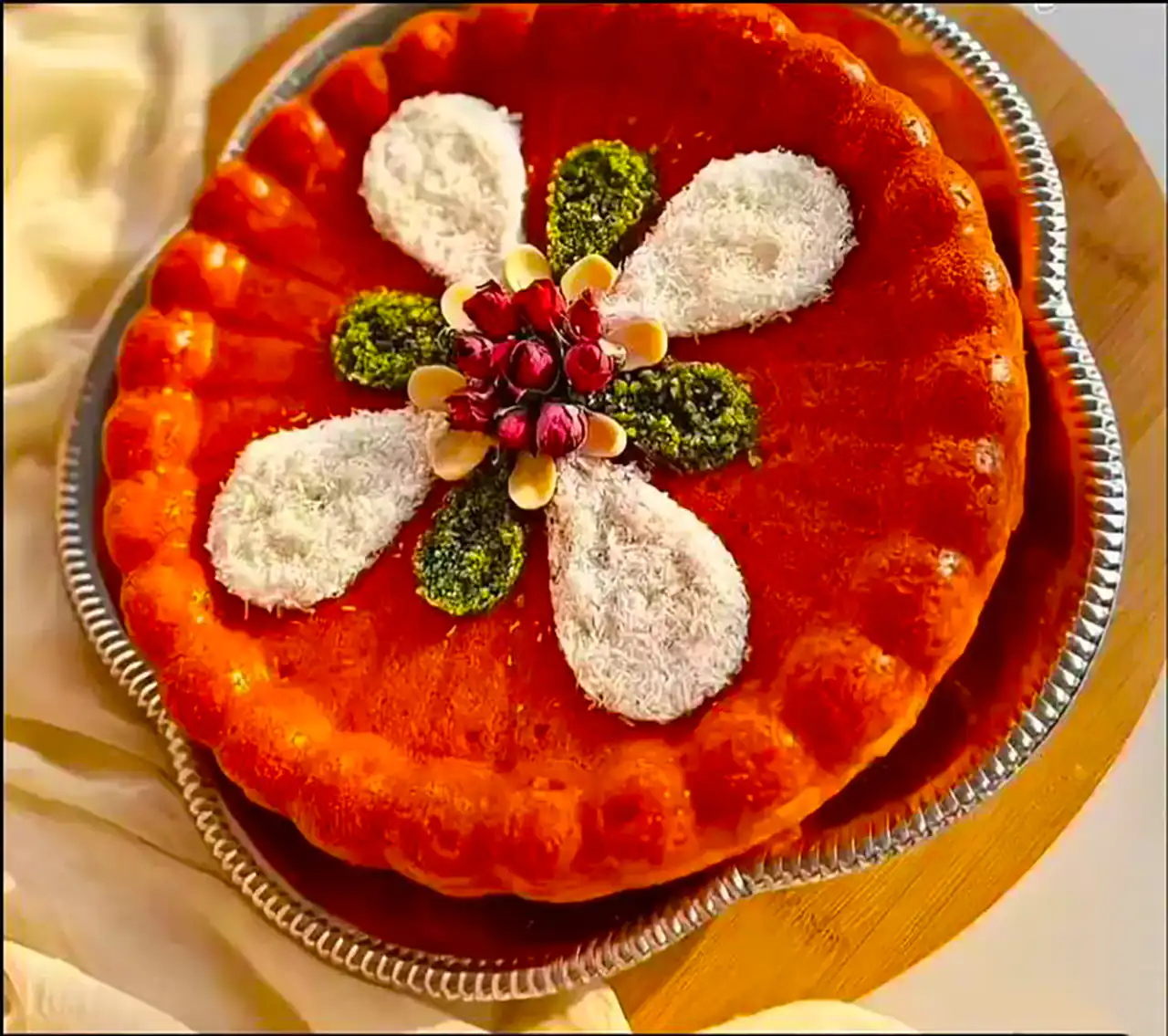 دیزاین حلوا زعفرانی