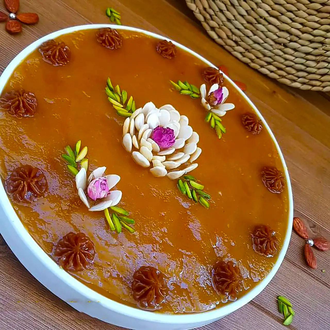 دیزاین حلوا زعفرانی