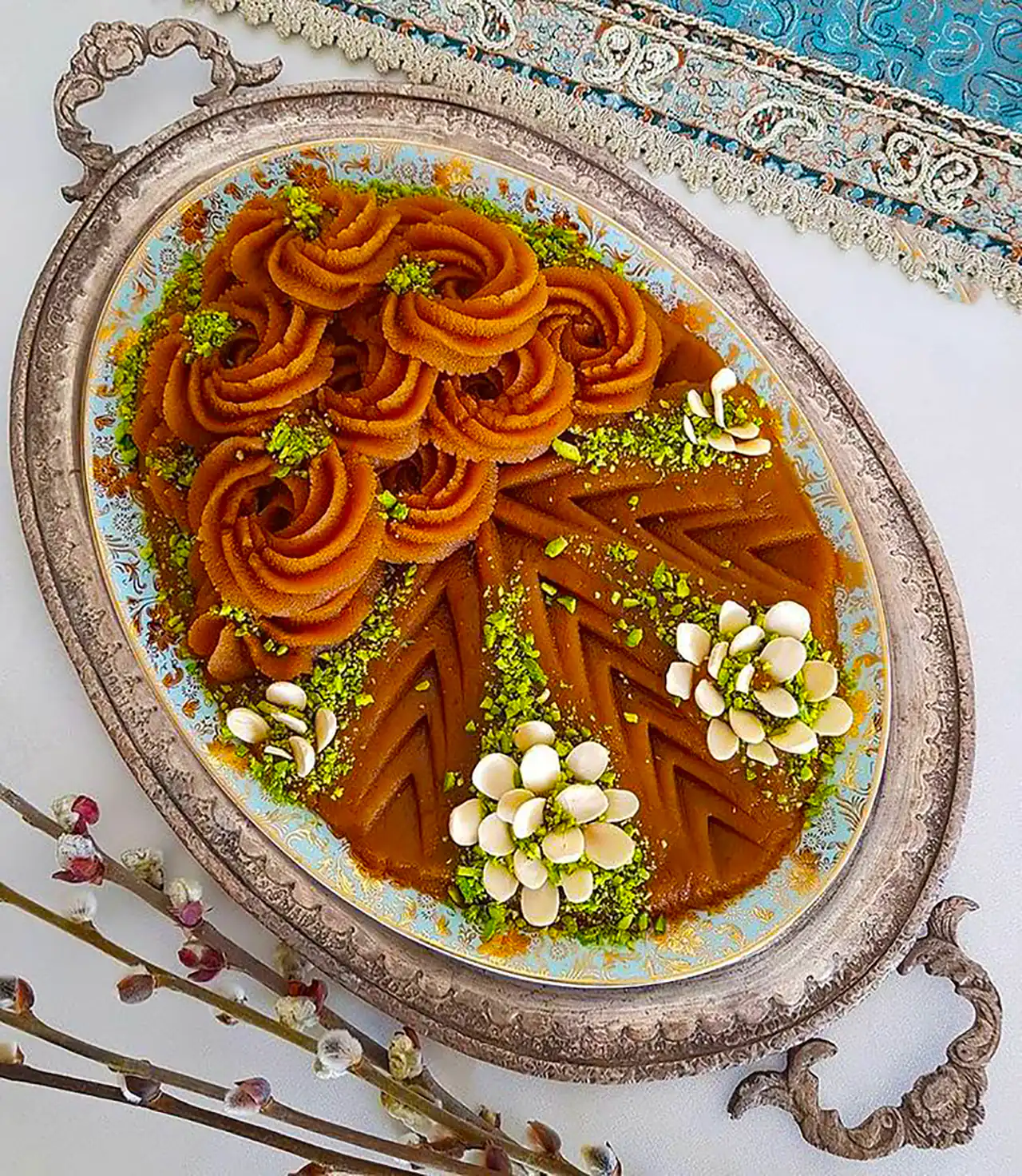 دیزاین حلوا زعفرانی