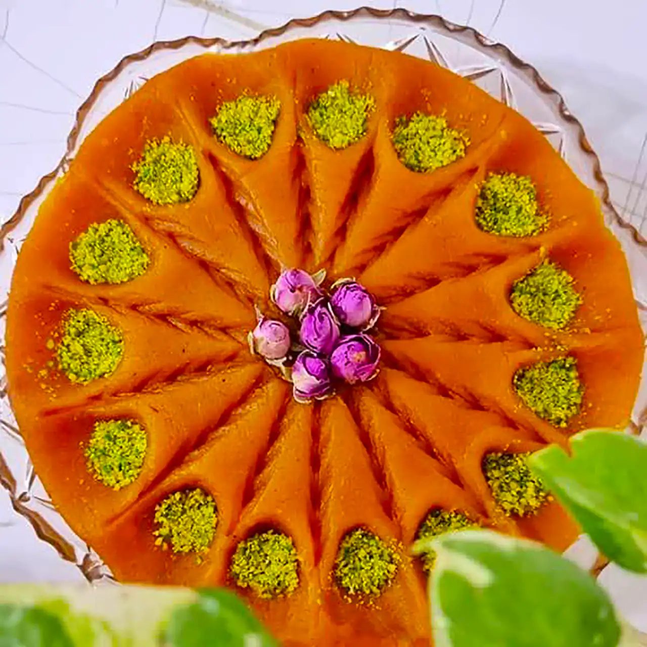 دیزاین حلوا زعفرانی