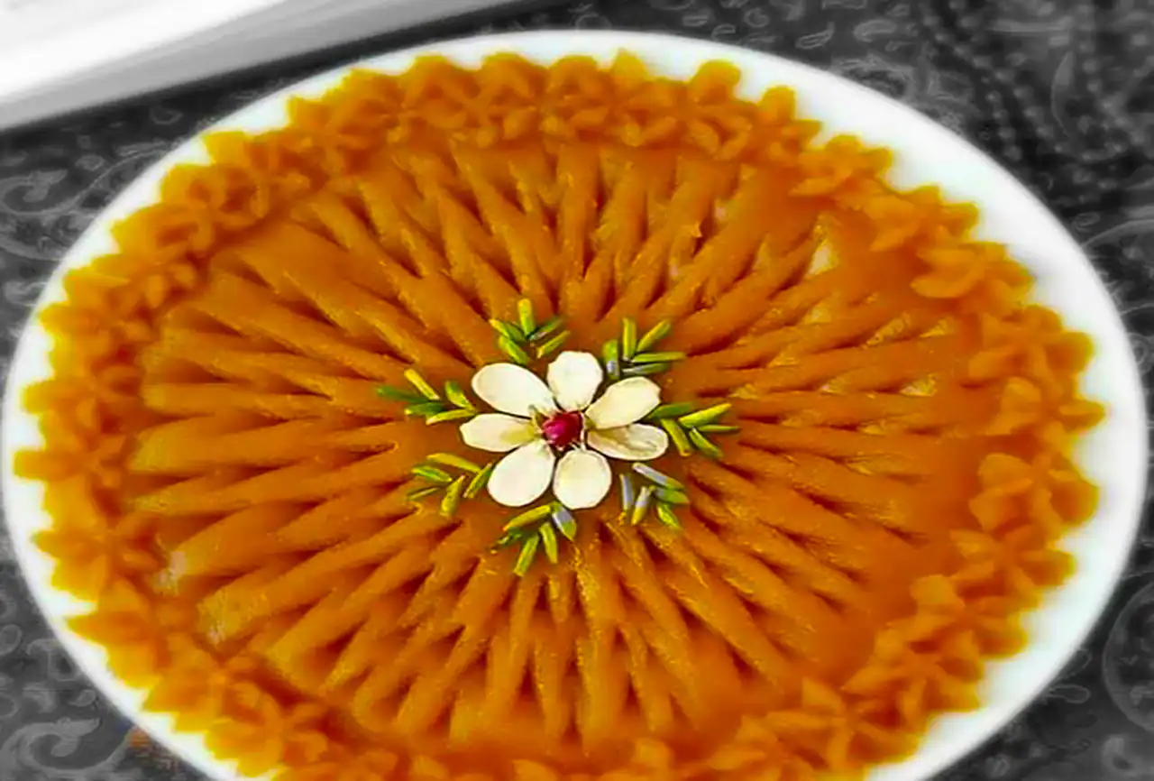 دیزاین حلوا زعفرانی
