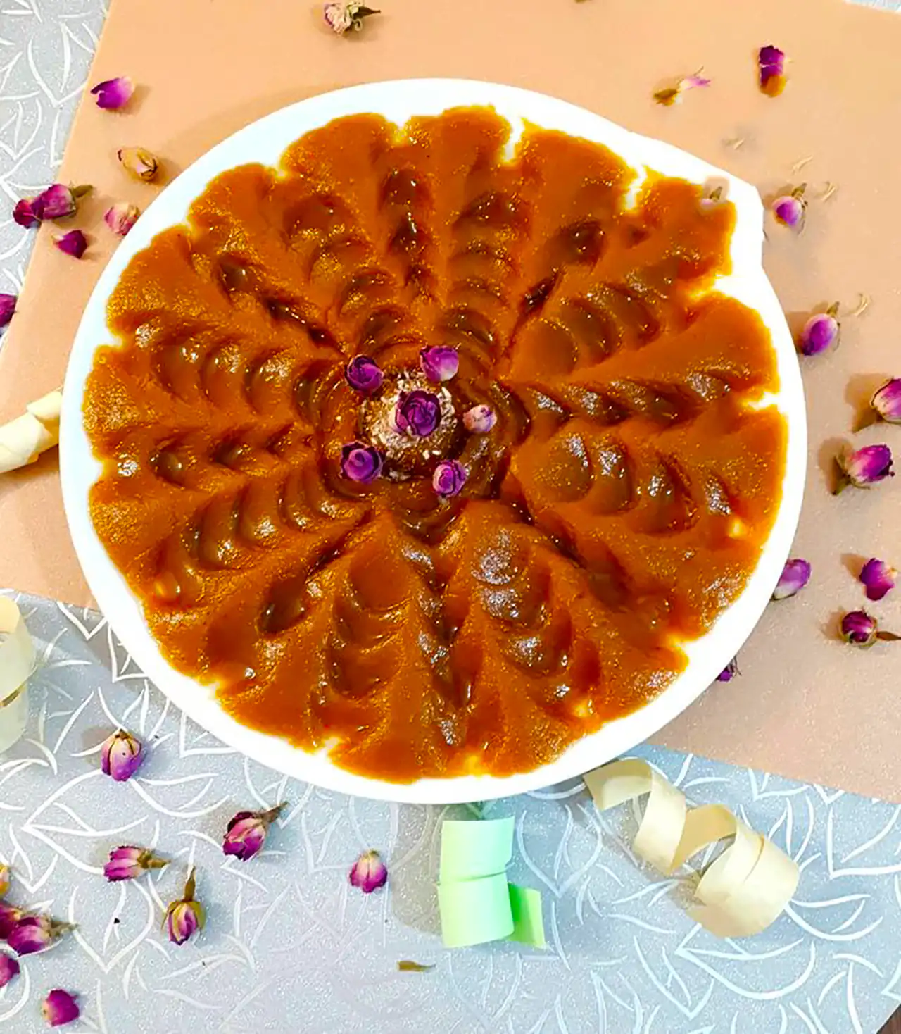 دیزاین حلوا زعفرانی