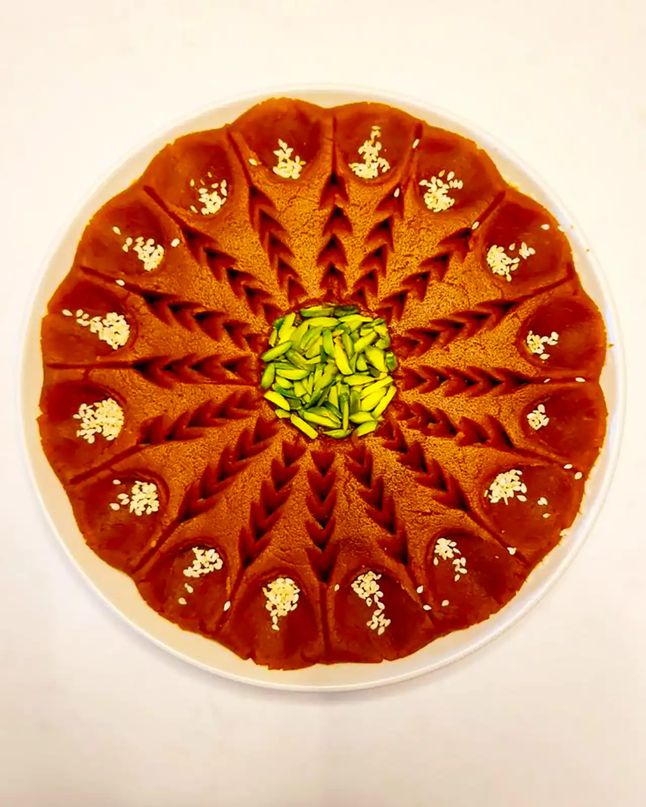 دیزاین حلوا زعفرانی