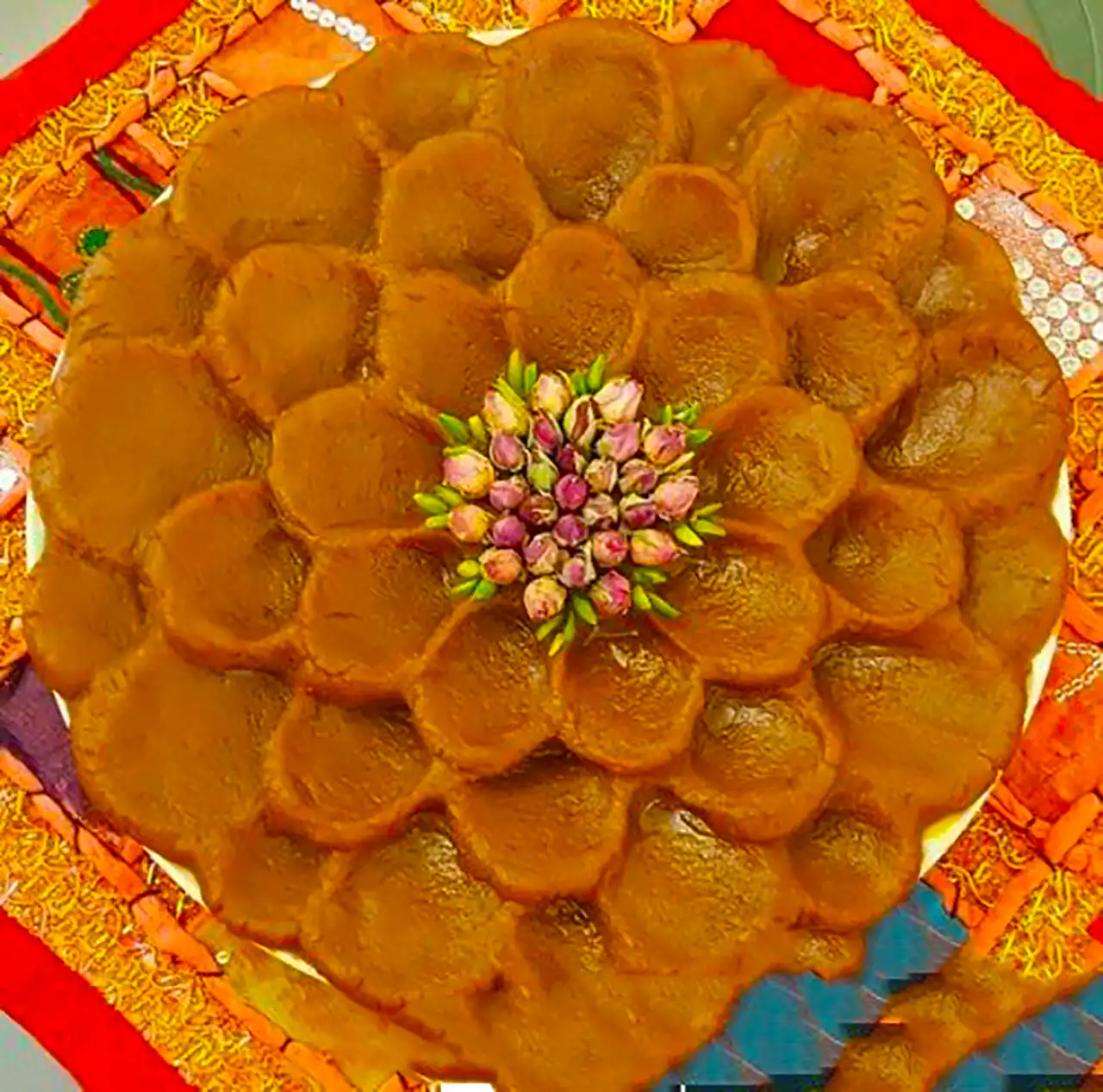 دیزاین حلوا زعفرانی