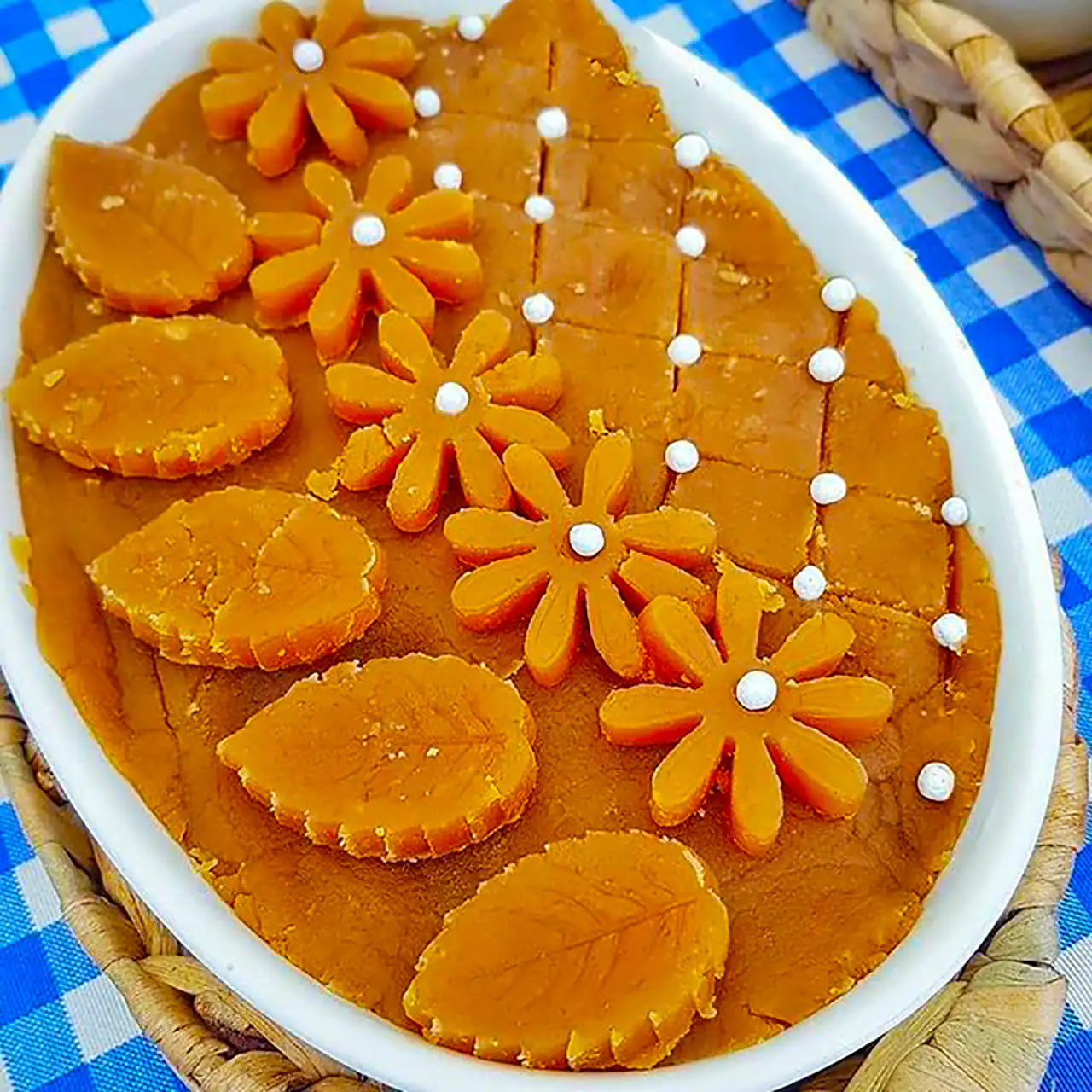 دیزاین حلوا زعفرانی