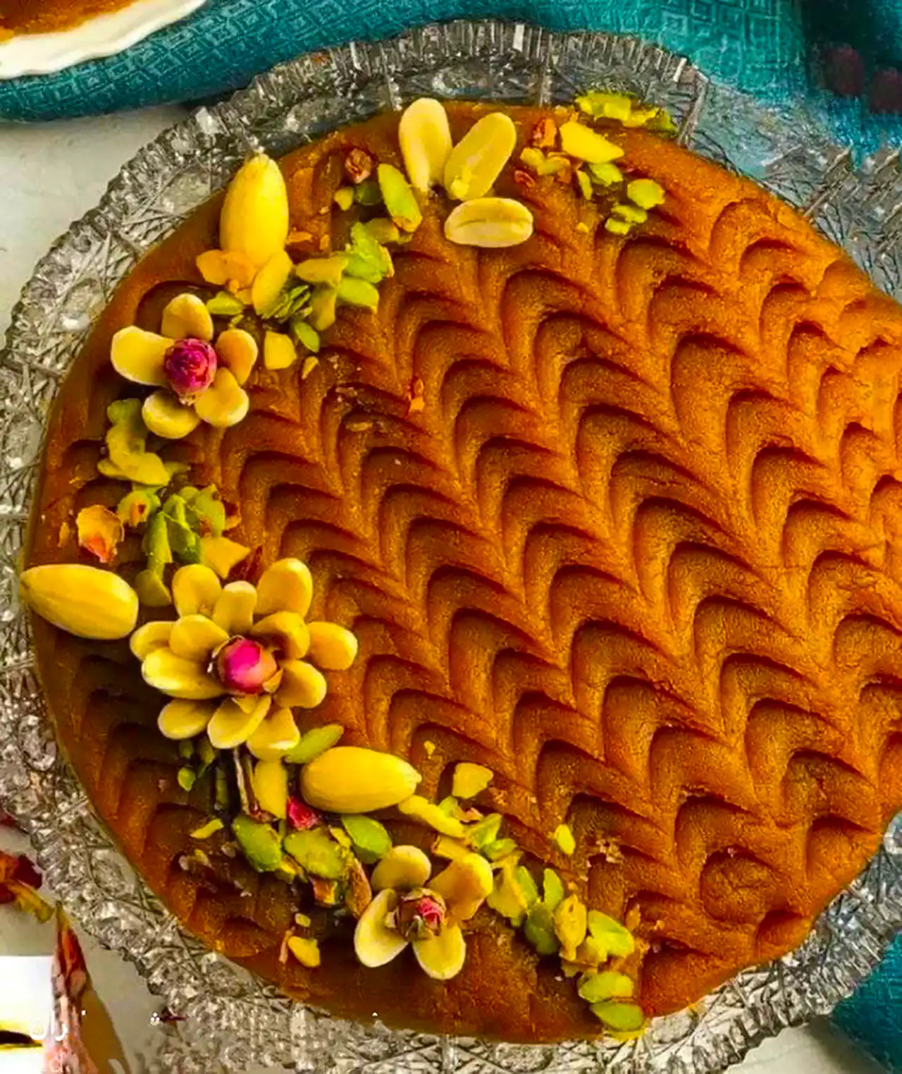 دیزاین حلوا زعفرانی