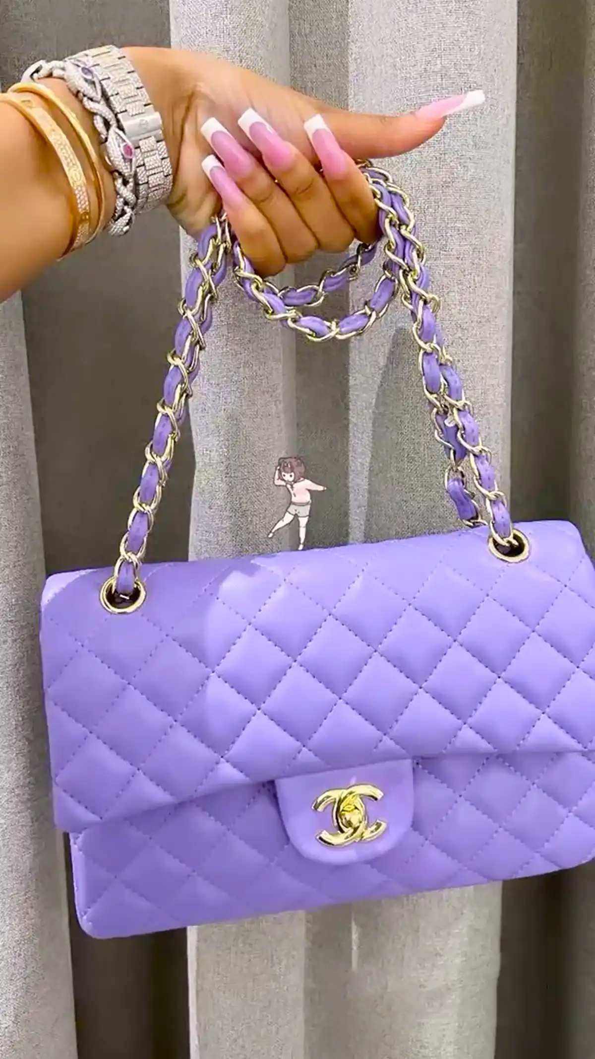 کیف بنفش دخترانه