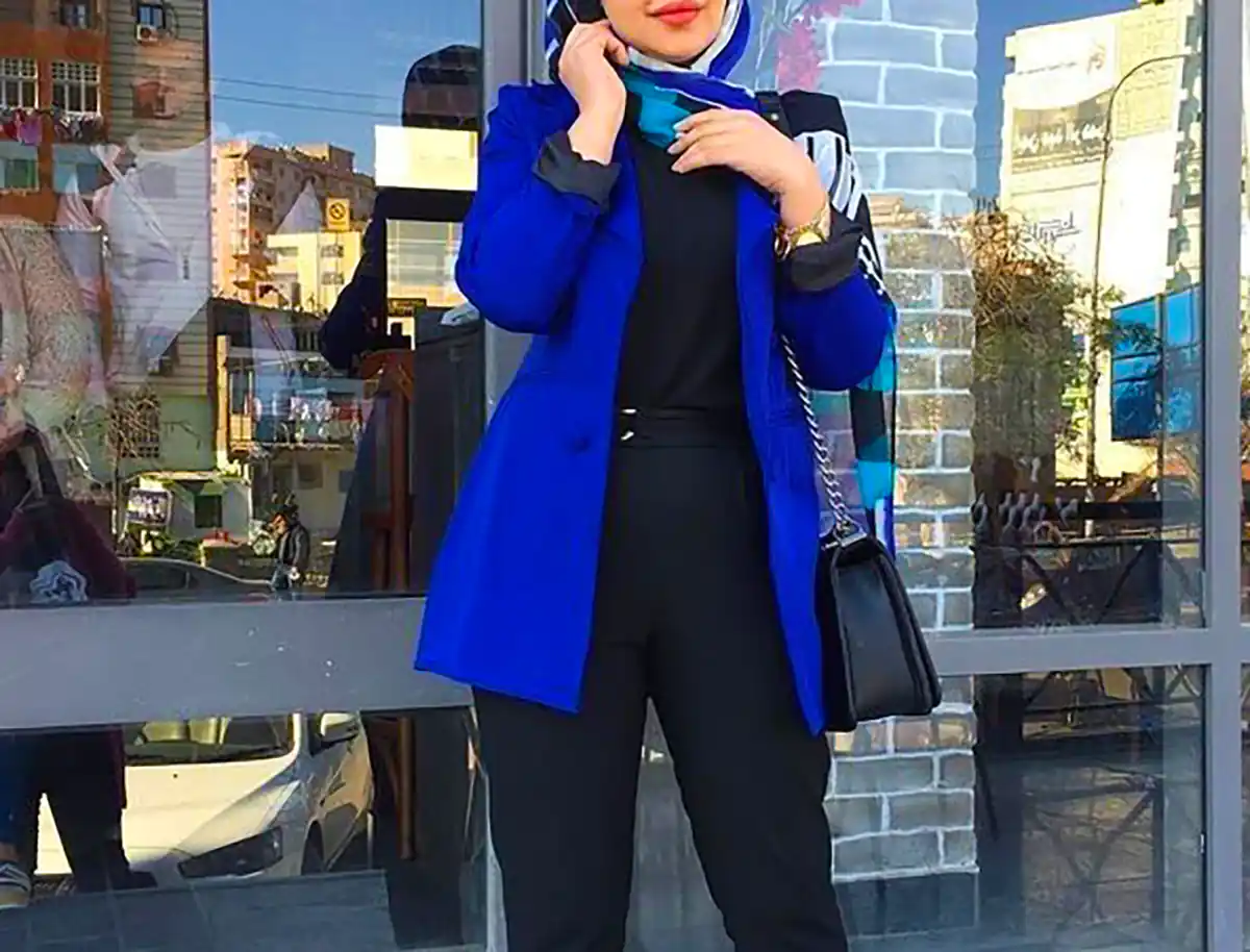 کت بلیزر آبی زنانه