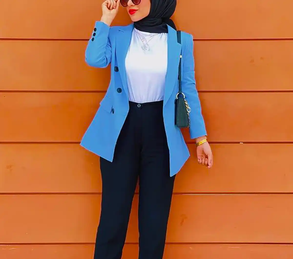 کت بلیزر آبی زنانه