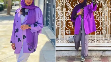 مانتو بنفش شیک