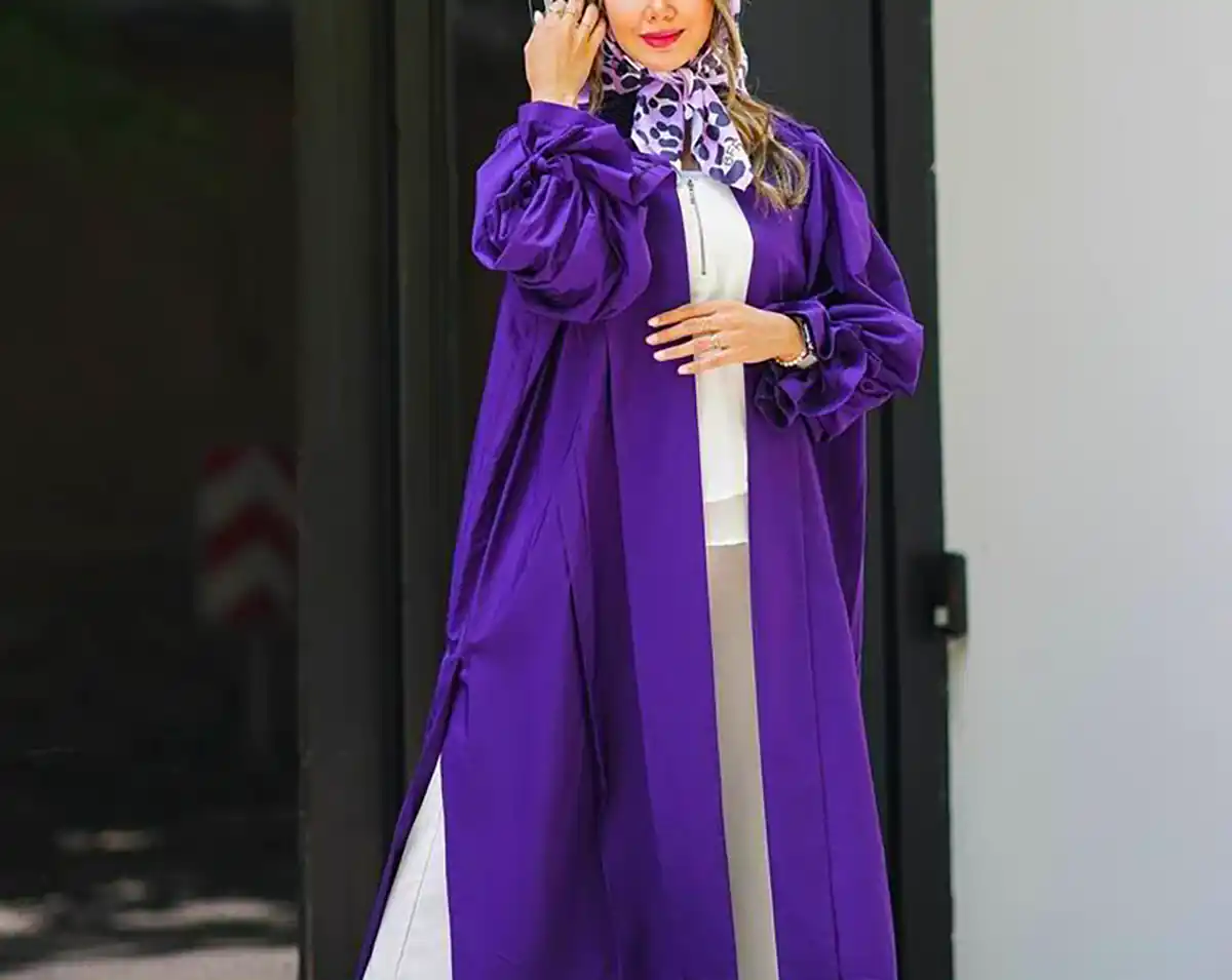 مانتو بنفش شیک