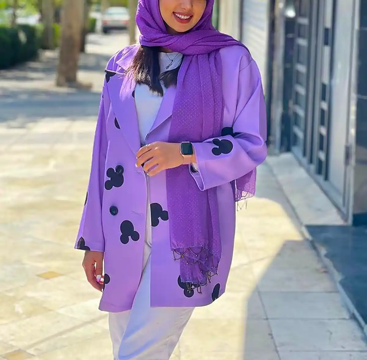 مانتو بنفش شیک