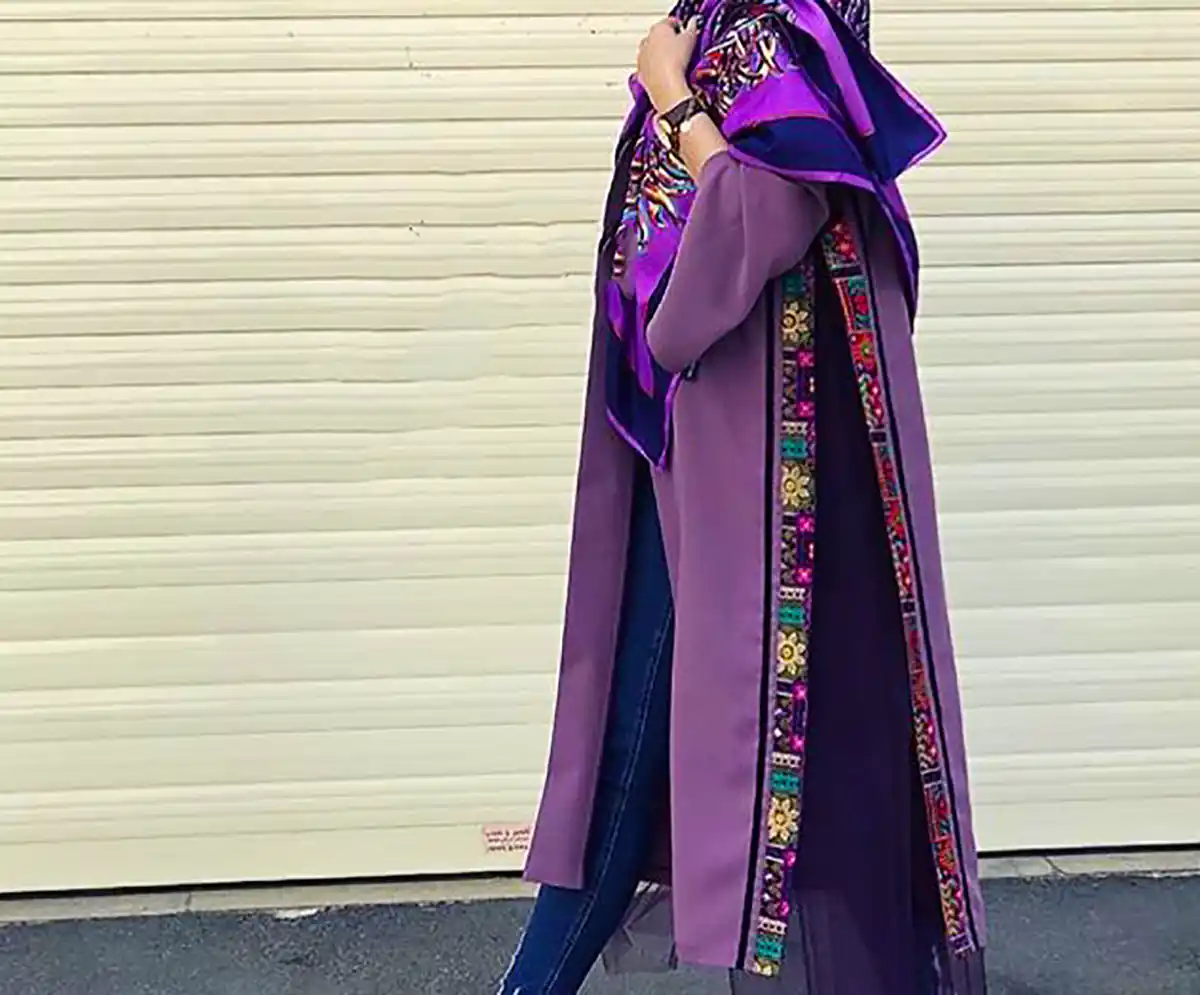 مانتو بنفش شیک