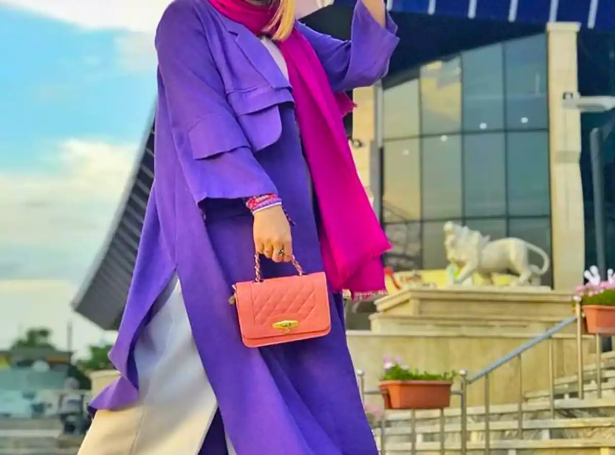 مانتو بنفش شیک