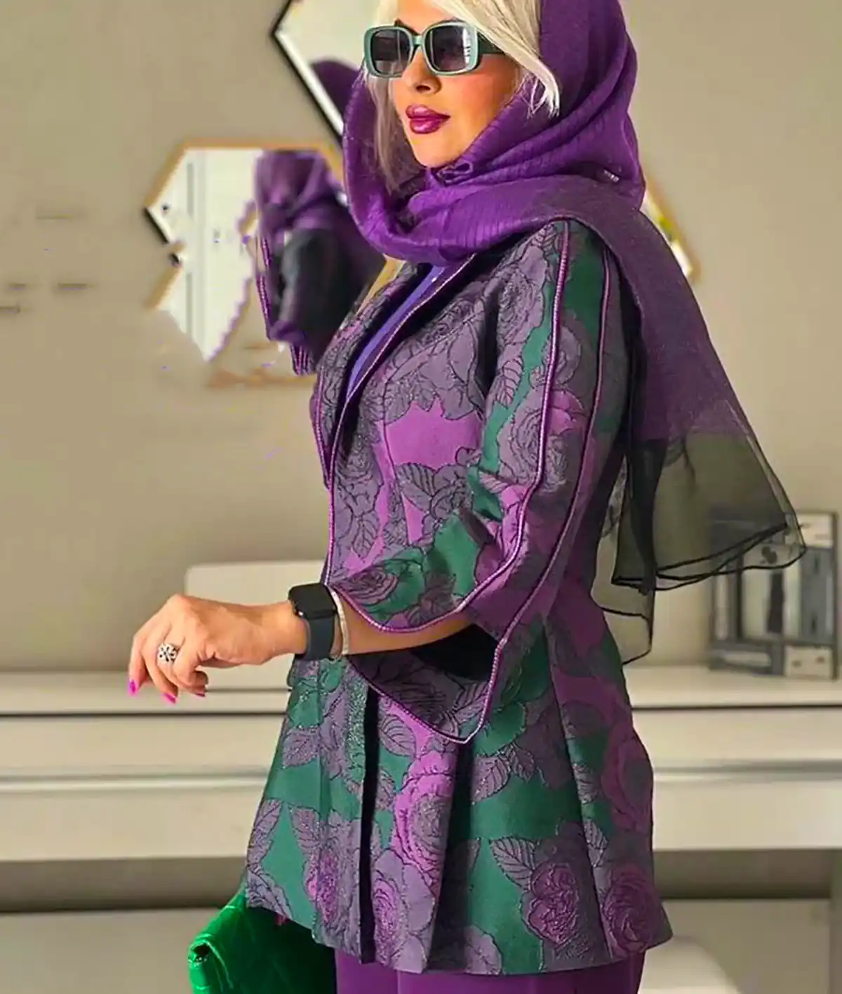 مانتو بنفش شیک