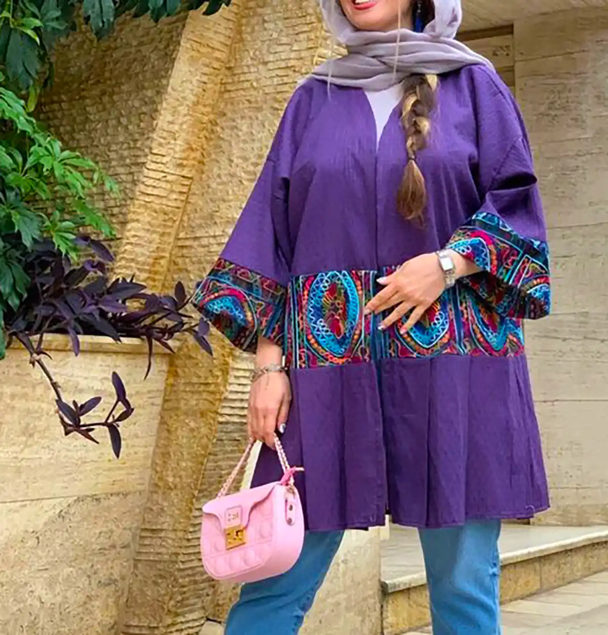 مانتو بنفش شیک