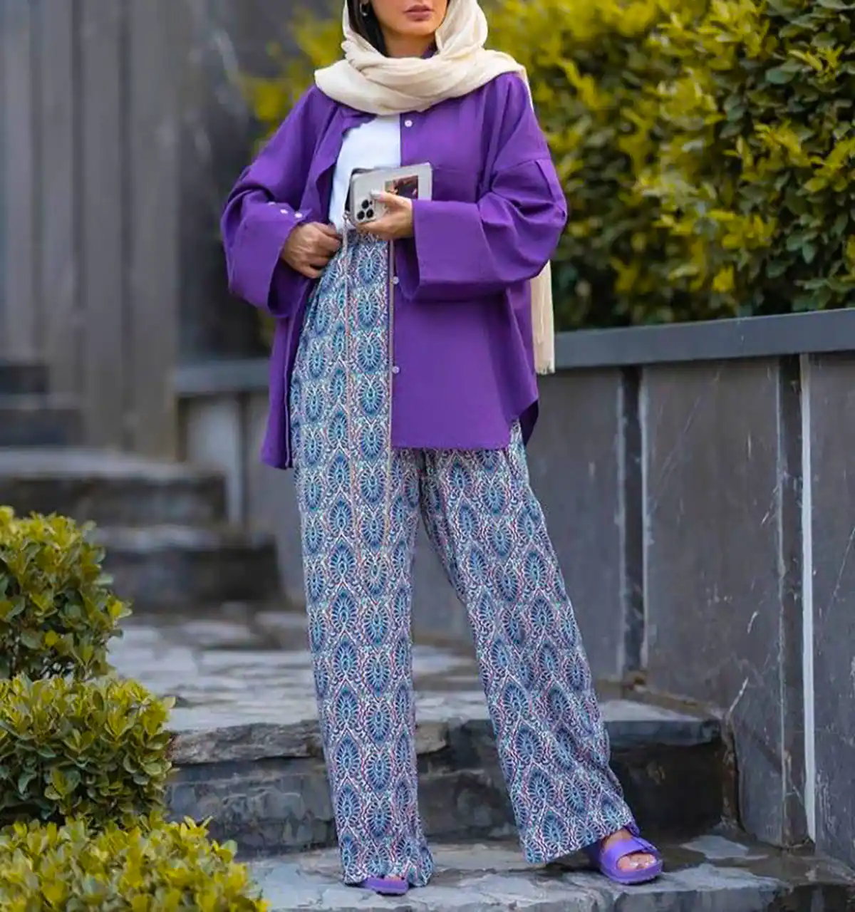 مانتو بنفش شیک