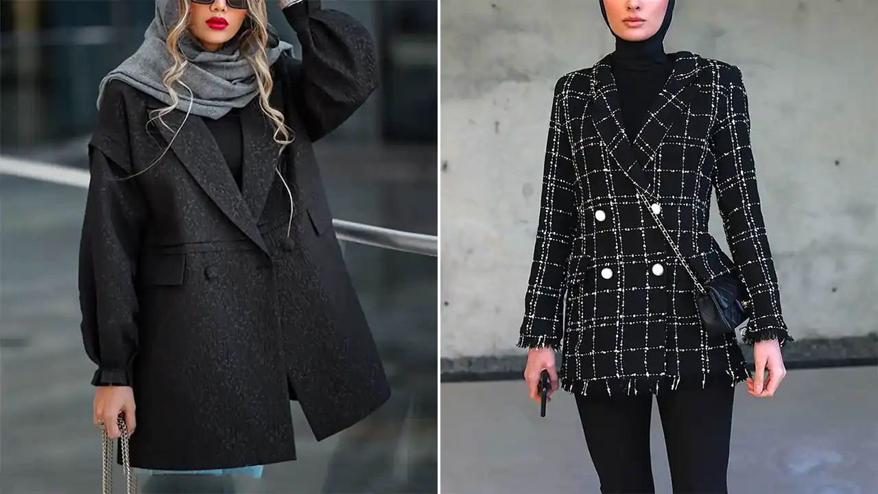 مانتو کتی مشکی پاییزی