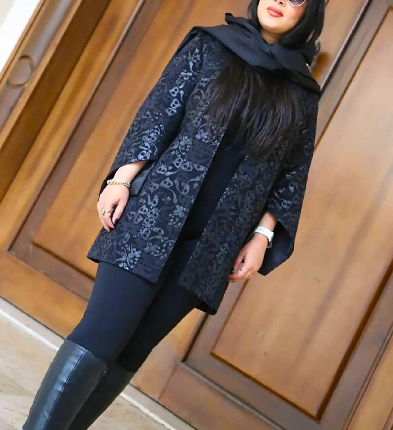 مانتو کتی مشکی پاییزی