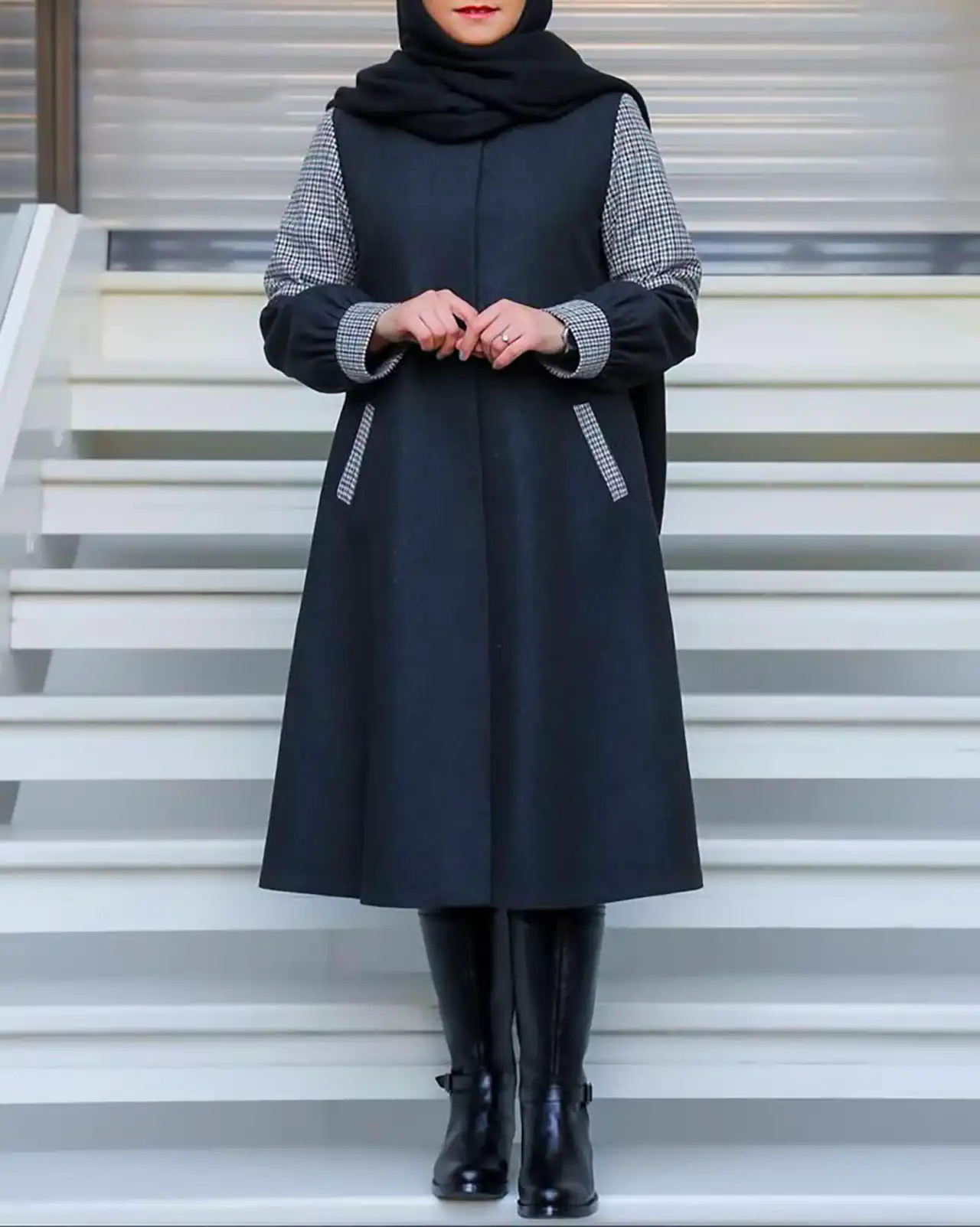 مانتو کتی مشکی پاییزی